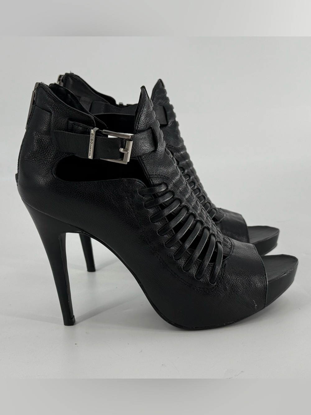 BCBGENERATION Gregorry Y2K Open Toe Ankle Boots Booties High Heels Pumps 8